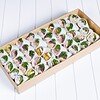 Assorted fresh wraps with colorful ingredients in a box.