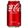 Red Coca-Cola Classic soda can with white logo and silver top.