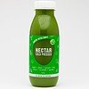 Green bottle of Nectar cold pressed juice with apple, celery, spinach, and kale.