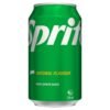 Green Sprite can with white logo and natural flavour label.