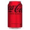 Coca-Cola Zero Sugar can with bold red design and black logo.